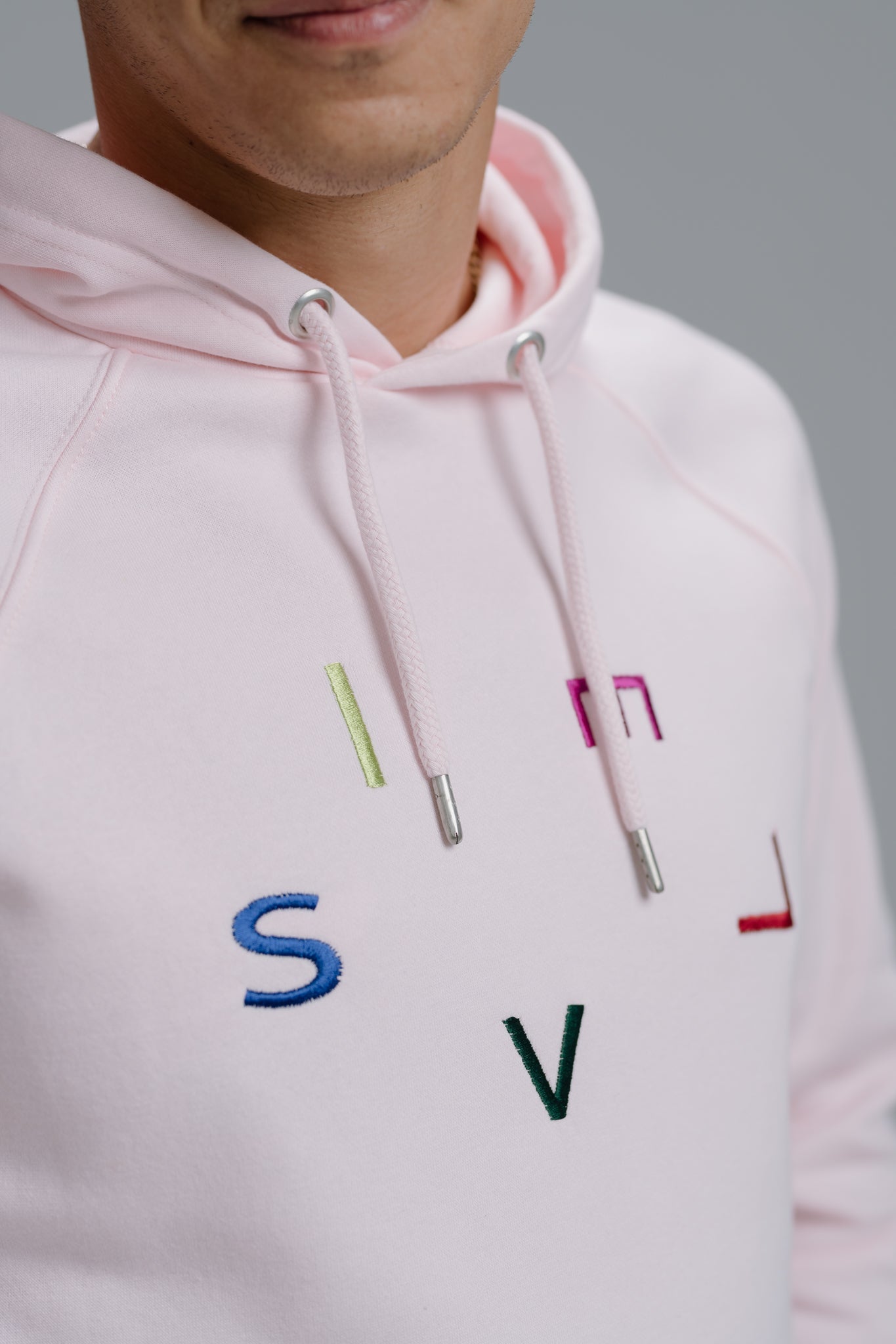 Sivel embroidered Hoodie Pink