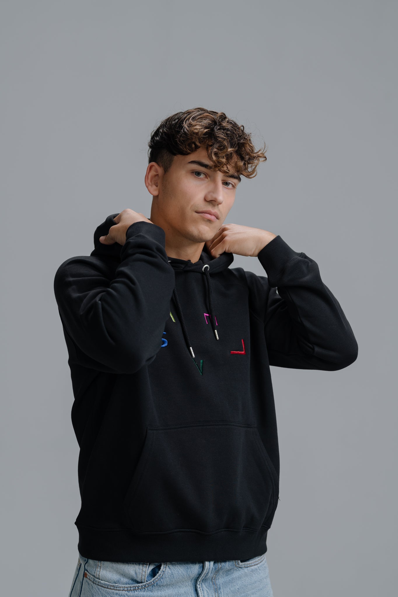 Sivel embroidered Hoodie Black