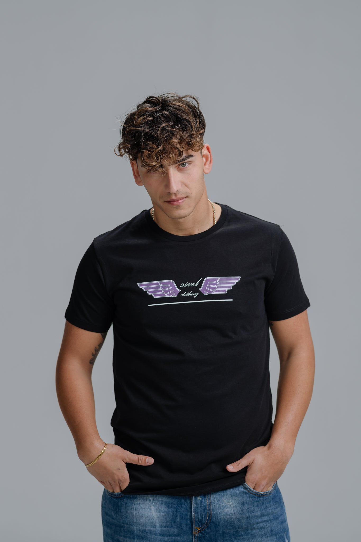 Black "Wings" Tee