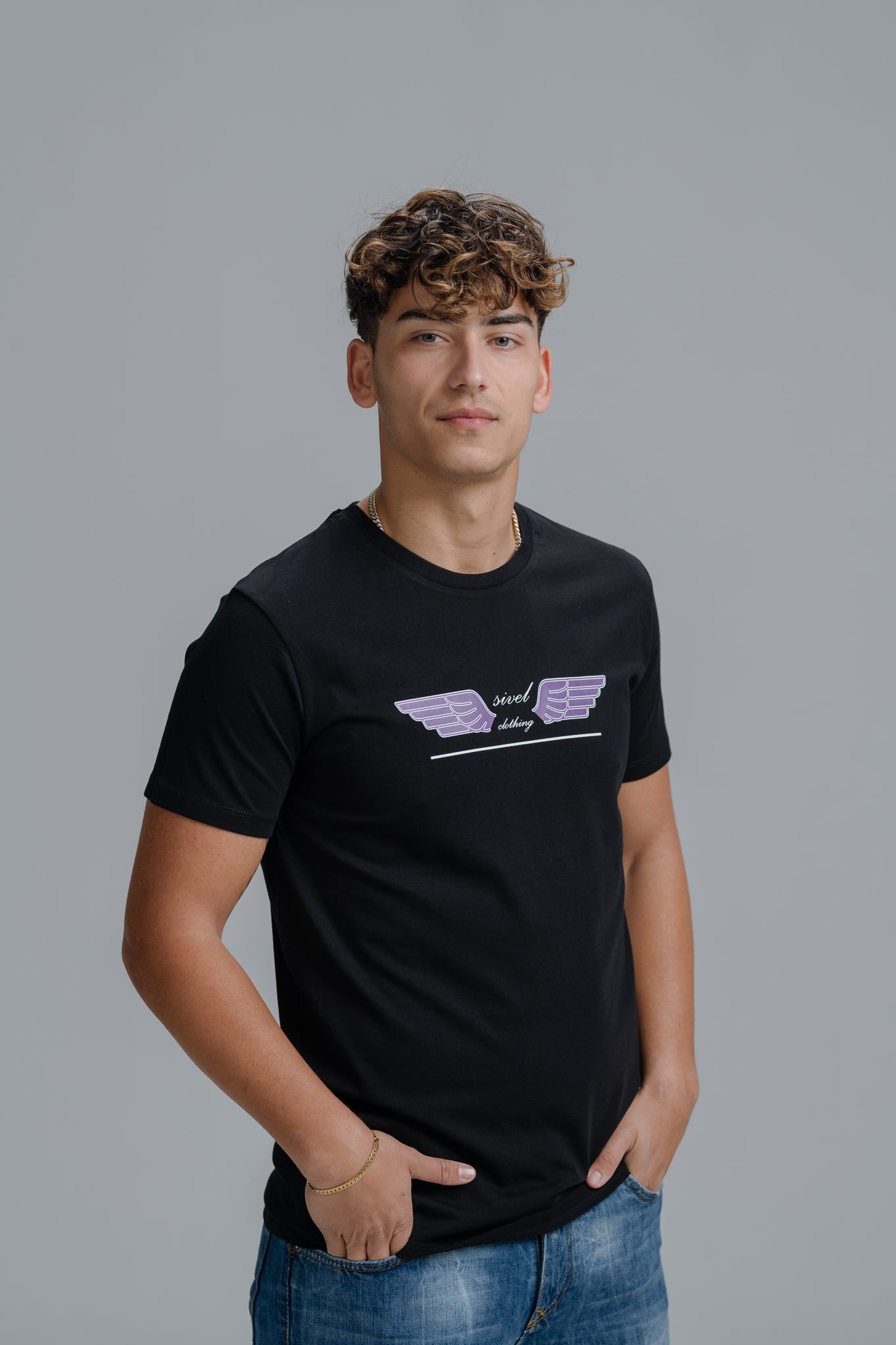 Black "Wings" Tee