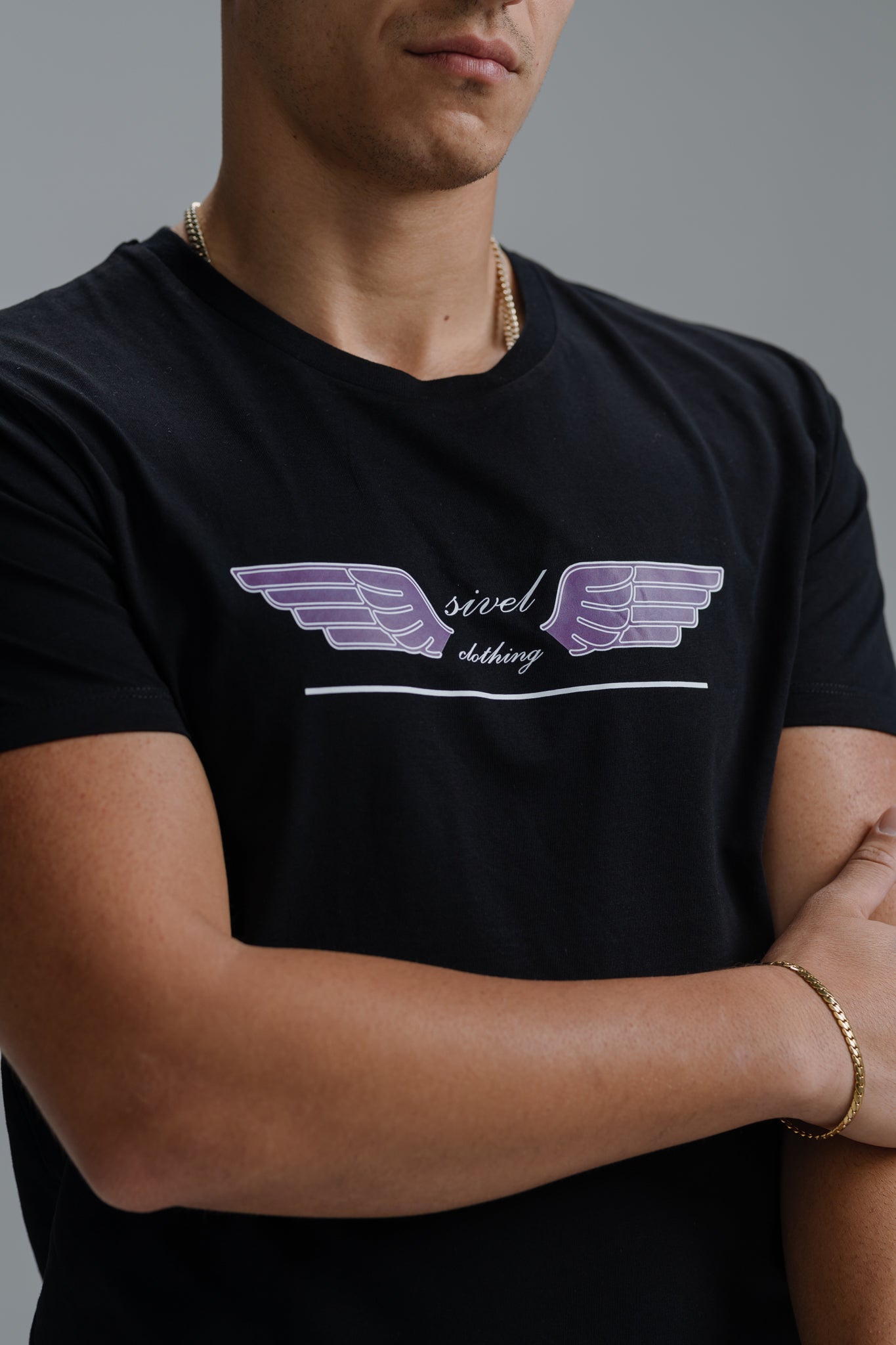 Black "Wings" Tee